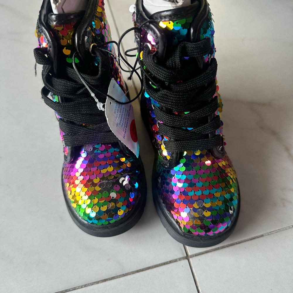 Colorful Sequin Kids Boots toddler